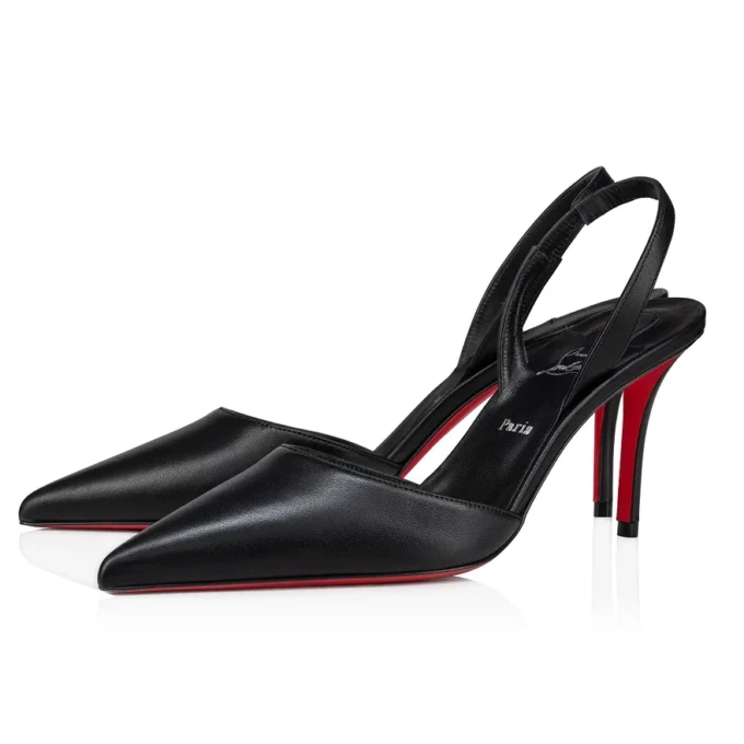 Apostropha Sling – 80 mm Slingback Topuklu Ayakkabı – Nappa Deri – Siyah – Kadın Apostropha Sling – 80 mm Slingback Topuklu Ayakkabı – Nappa Deri – Siyah – Kadın
