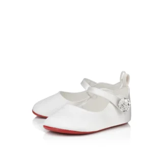 Baby Love Chick Strass – Babetler – Krep Saten ve Strass – Bianco – Bebek