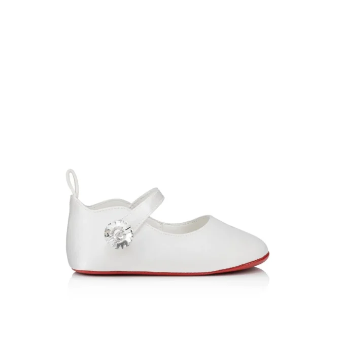 Baby Love Chick Strass – Babetler – Krep Saten ve Strass – Bianco – Bebek