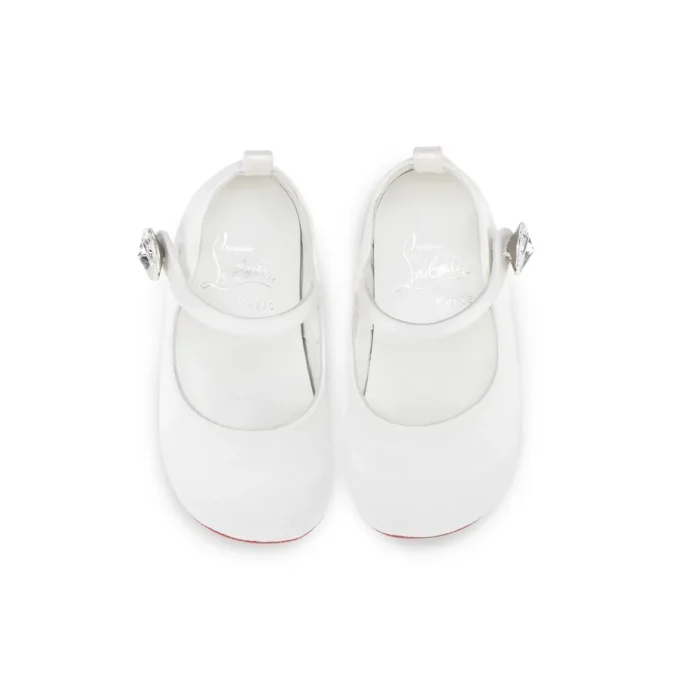 Baby Love Chick Strass – Babetler – Krep Saten ve Strass – Bianco – Bebek