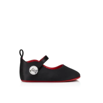 Baby Love Chick Strass – Babetler – Krep Saten ve Strass – Siyah – Bebek