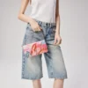 Bettina – Clutch – Şakayık Desenli Çin Kumaşı – Çok Renkli