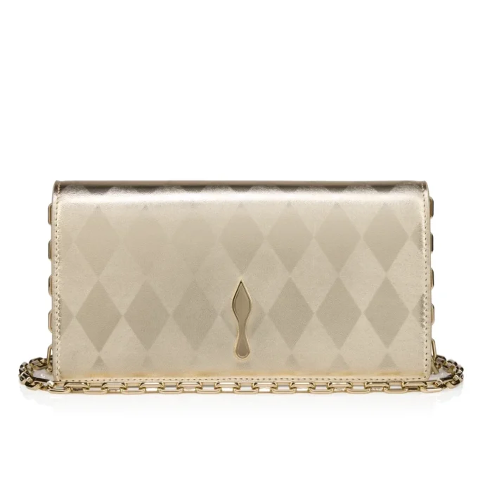 Bettina – Clutch – Elmas Şeklinde Lamine Kuzu Nappa Deri – Açık Platin Bettina – Clutch – Elmas Şeklinde Lamine Kuzu Nappa Deri – Açık Platin