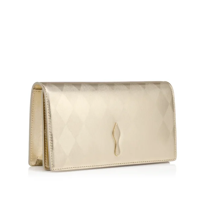 Bettina – Clutch – Elmas Şeklinde Lamine Kuzu Nappa Deri – Açık Platin Bettina – Clutch – Elmas Şeklinde Lamine Kuzu Nappa Deri – Açık Platin