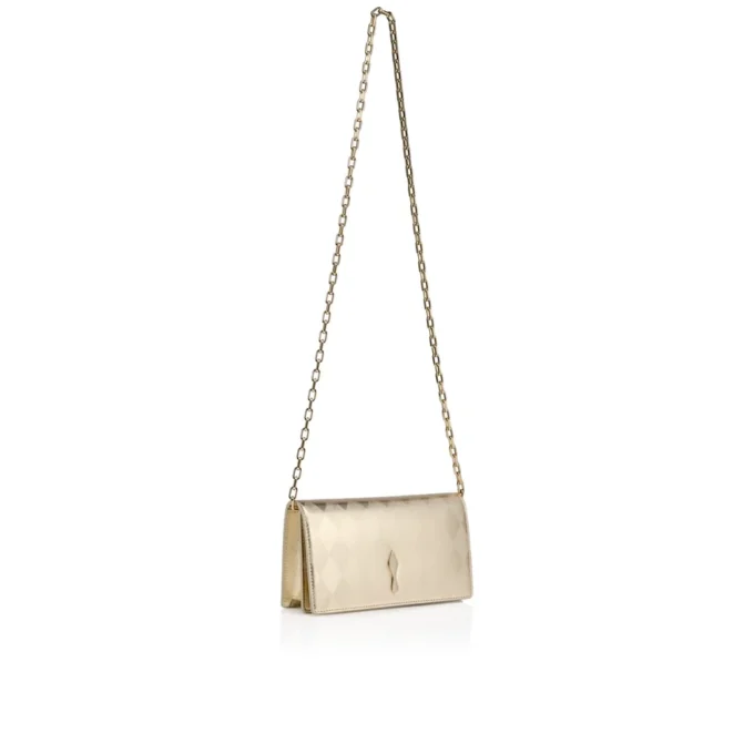Bettina – Clutch – Elmas Şeklinde Lamine Kuzu Nappa Deri – Açık Platin Bettina – Clutch – Elmas Şeklinde Lamine Kuzu Nappa Deri – Açık Platin
