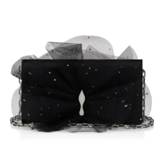 Bettina – Clutch – Krep Saten – Siyah
