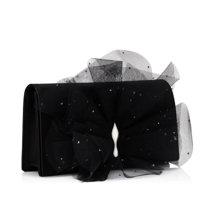 Bettina – Clutch – Krep Saten – Siyah
