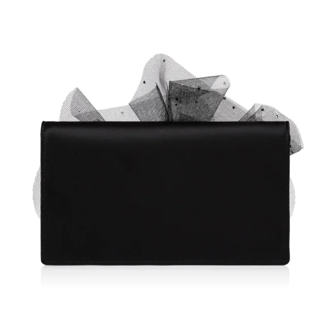 Bettina – Clutch – Krep Saten – Siyah