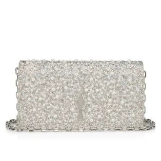 Bettina – Clutch – Süet, Strass ve İnciler – Gümüş