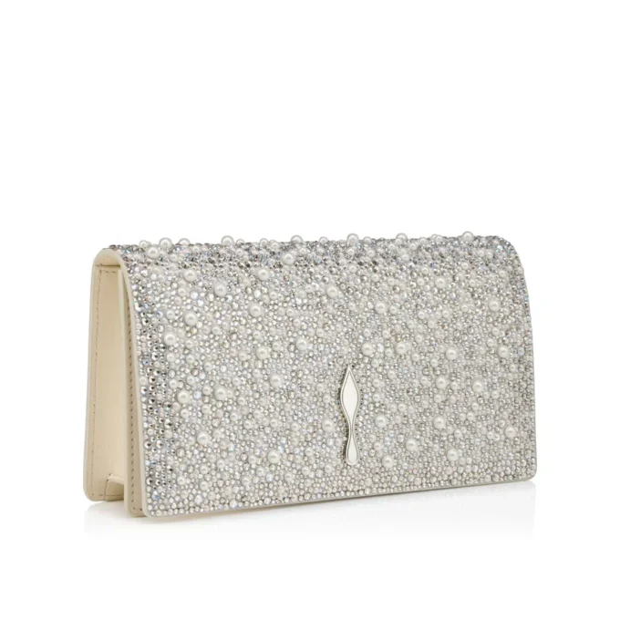Bettina – Clutch – Süet, Strass ve İnciler – Gümüş Bettina – Clutch – Süet, Strass ve İnciler – Gümüş