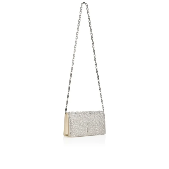 Bettina – Clutch – Süet, Strass ve İnciler – Gümüş Bettina – Clutch – Süet, Strass ve İnciler – Gümüş