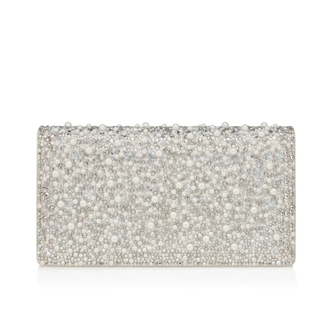 Bettina – Clutch – Süet, Strass ve İnciler – Gümüş Bettina – Clutch – Süet, Strass ve İnciler – Gümüş