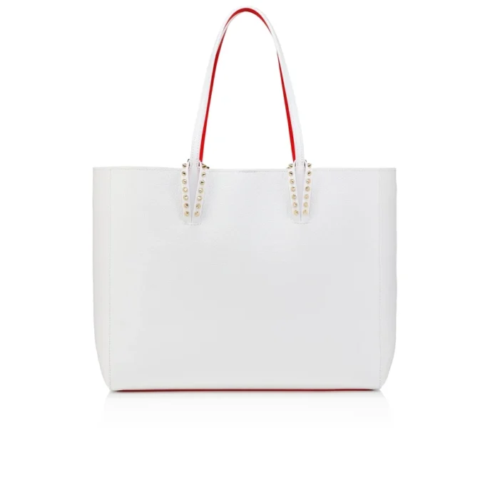 Cabata Large – Tote Çanta – Dana Derisi ve Çiviler – Bianco Cabata Large – Tote Çanta – Dana Derisi ve Çiviler – Bianco