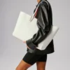 Cabata Large – Tote Çanta – Dana Derisi ve Çiviler – Bianco Cabata Large – Tote Çanta – Dana Derisi ve Çiviler – Bianco