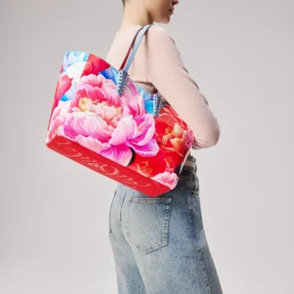 Cabata Small – Tote Çanta – Şakayık Desenli Patentli Dana Derisi – Çok Renkli Cabata Small – Tote Çanta – Şakayık Desenli Patentli Dana Derisi – Çok Renkli