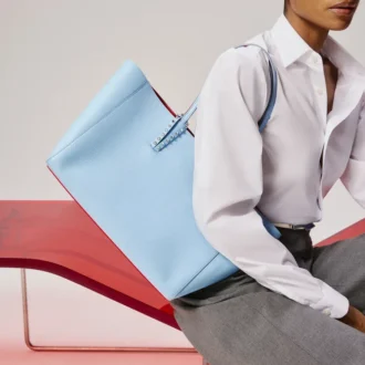 Cabata Small – Tote Çanta – Damarlı Dana Derisi – Ceruleo