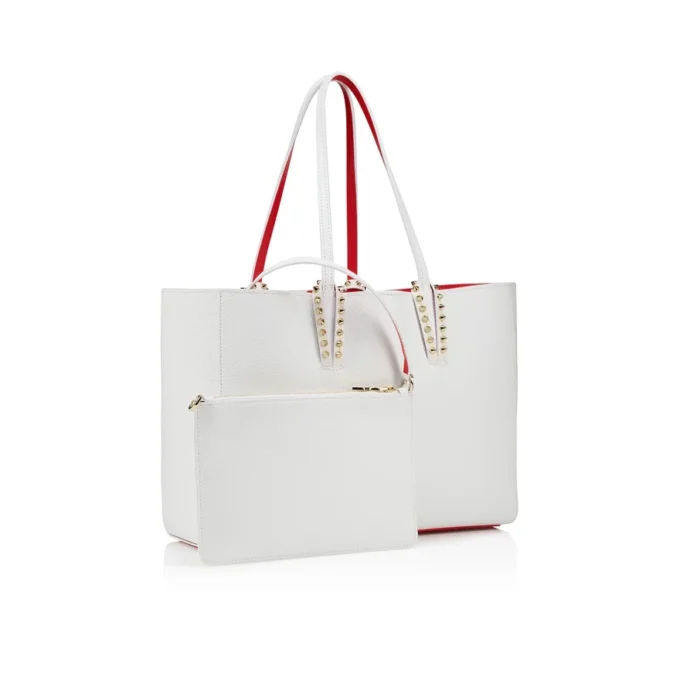 Cabata Small – Tote Çanta – Yumuşak Dana Derisi ve Çiviler – Bianco Cabata Small – Tote Çanta – Yumuşak Dana Derisi ve Çiviler – Bianco