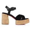 Calakala – 85 mm Espadril – Süet ve Dana Derisi – Siyah – Kadın Calakala – 85 mm Espadril – Süet ve Dana Derisi – Siyah – Kadın