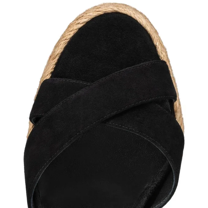 Calakala – 85 mm Espadril – Süet ve Dana Derisi – Siyah – Kadın Calakala – 85 mm Espadril – Süet ve Dana Derisi – Siyah – Kadın