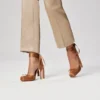 Cassia Bağcıklı – 100 mm Bantlı Topuklu Ayakkabı – Krep Saten – Nude 4 – Kadın Cassia Bağcıklı – 100 mm Bantlı Topuklu Ayakkabı – Krep Saten – Nude 4 – Kadın