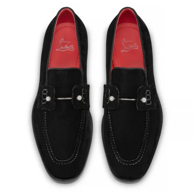 Chambelimoc Night Strass – Loafer – Kadife – Siyah – Erkek