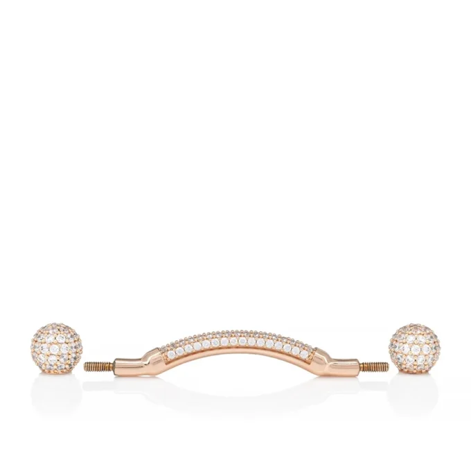 Chambelink Strass – Ayakkabı Takıları – Metal ve Strass – Gül Altın