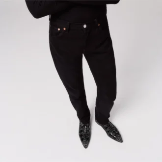 Circus Booty Perla – Botlar – Süet Deri ve Strass, Suni Dana Derisi – Siyah – Erkek