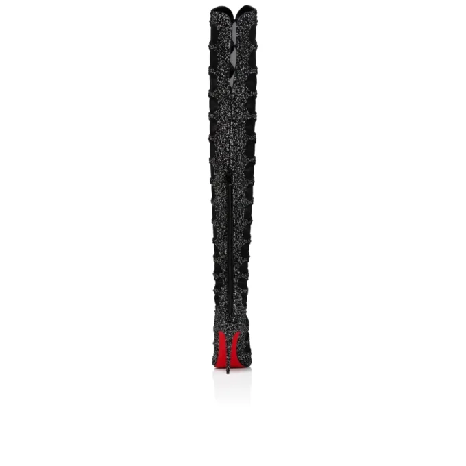 Circus Max Perla Botta Alta – 100 Mm Uyluk Çizmesi – Süet Deri, File ve Strass – Siyah – Kadın Christian Louboutin Amerika Birleşik Devletleri Circus Max Perla Botta Alta – 100 Mm Uyluk Çizmesi – Süet Deri, File ve Strass – Siyah – Kadın Christian Louboutin Amerika Birleşik Devletleri