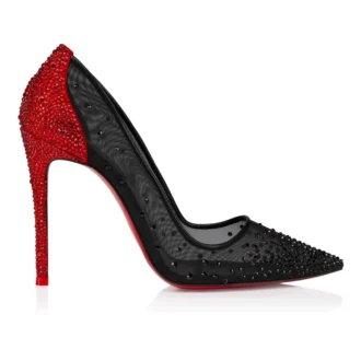 Degrastrass Red Carpet – 100 mm Topuklu Ayakkabı – File – Siyah – Kadın