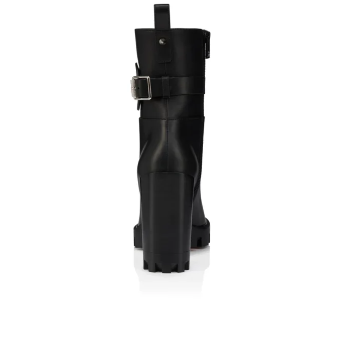 Dianouchette Lug – 100 Mm Düşük Botlar – Mumlu Dana Derisi – Siyah – Kadın Dianouchette Lug – 100 Mm Düşük Botlar – Mumlu Dana Derisi – Siyah – Kadın