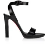 Fanny Sandalet – 120 mm Bantlı Sandalet – Patine Edilmiş Dana Derisi – Siyah – Kadın Fanny Sandalet – 120 mm Bantlı Sandalet – Patine Edilmiş Dana Derisi – Siyah – Kadın