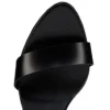 Fanny Sandalet – 120 mm Bantlı Sandalet – Patine Edilmiş Dana Derisi – Siyah – Kadın Fanny Sandalet – 120 mm Bantlı Sandalet – Patine Edilmiş Dana Derisi – Siyah – Kadın