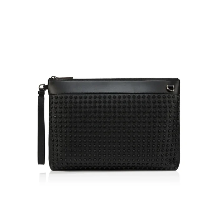 Funky – Pouch – Damarlı Dana Derisi ve Çiviler – Siyah Funky – Pouch – Damarlı Dana Derisi ve Çiviler – Siyah