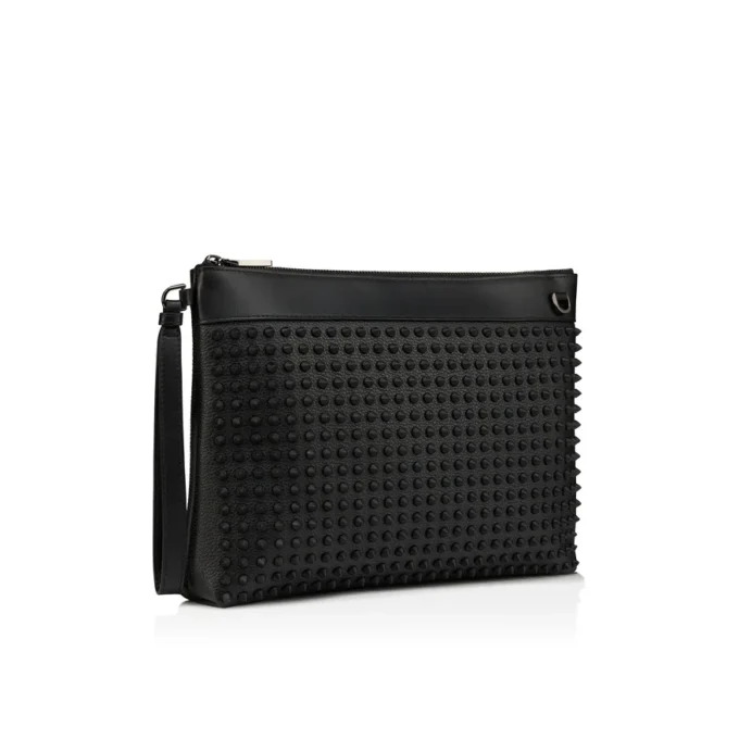 Funky – Pouch – Damarlı Dana Derisi ve Çiviler – Siyah Funky – Pouch – Damarlı Dana Derisi ve Çiviler – Siyah