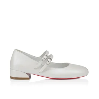 Jane Fille – Babetler – Sedefli Nappa Deri – Bianco – Çocuk Jane Fille – Babetler – Sedefli Nappa Deri – Bianco – Çocuk