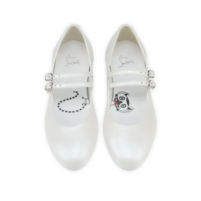 Jane Fille – Babetler – Sedefli Nappa Deri – Bianco – Çocuk Jane Fille – Babetler – Sedefli Nappa Deri – Bianco – Çocuk