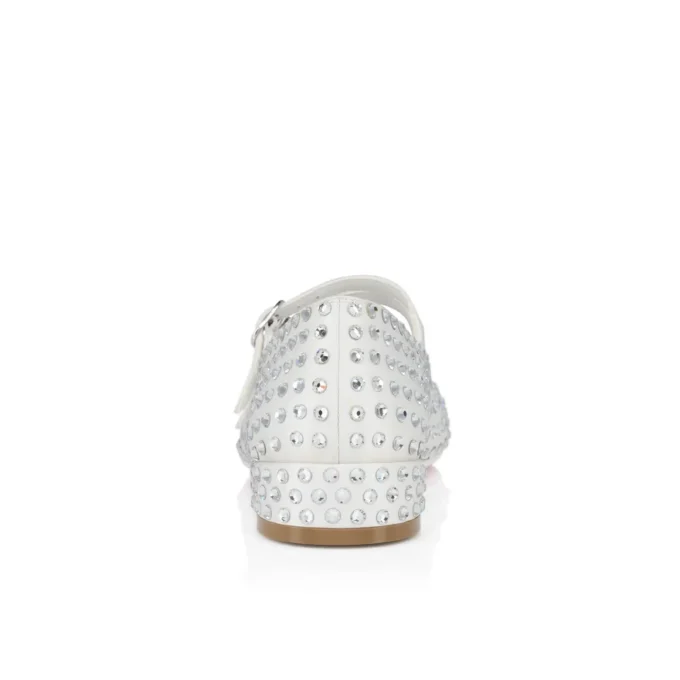 Jane Fille Strass Boum – Babetler – Krep Saten ve Strass – Fildişi – Çocuk Jane Fille Strass Boum – Babetler – Krep Saten ve Strass – Fildişi – Çocuk