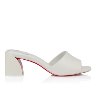 Jane Mule – 55 mm Mule – Nappa Deri – Bianco – Kadın