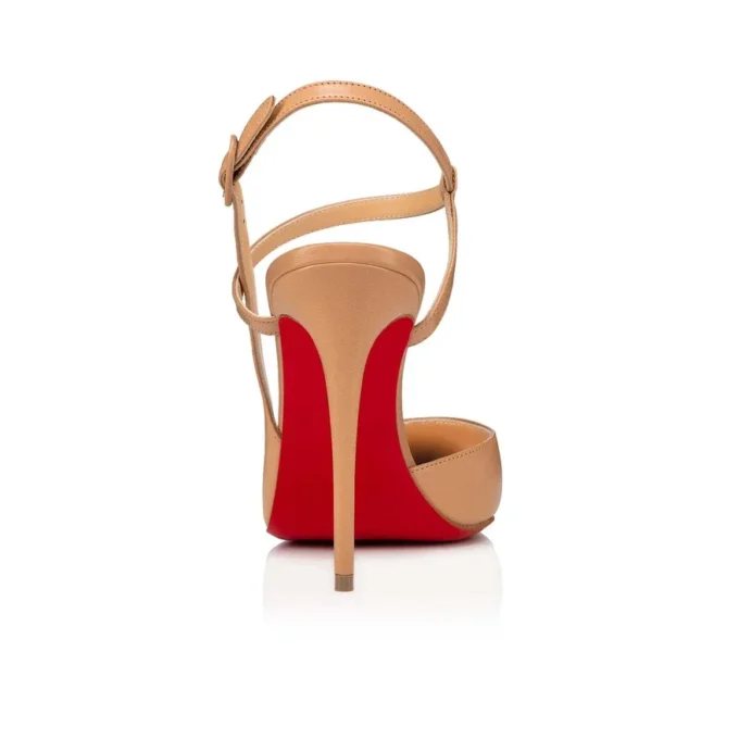 Jenlove – 100 Mm Bantlı Topuklu Ayakkabı – Kid Deri – Blush – Kadın