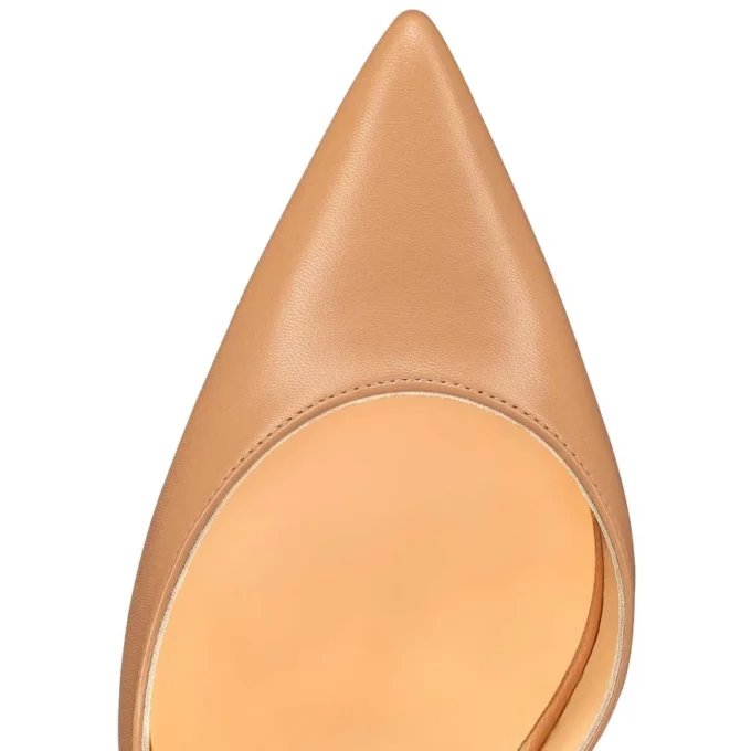Jenlove – 100 Mm Bantlı Topuklu Ayakkabı – Kid Deri – Blush – Kadın