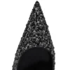 Kate Max Perla – 100 mm Topuklu Ayakkabı – Krep Saten, Strass ve İnciler – Siyah – Kadın