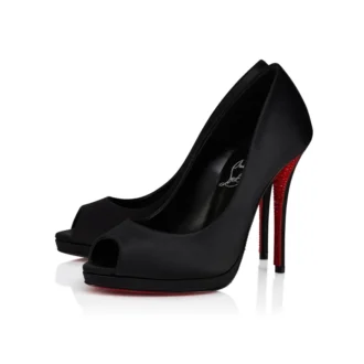 Lady Z Suola Strass – 120 mm Topuklu Ayakkabı – Krep Saten – Siyah – Kadın Lady Z Suola Strass – 120 mm Topuklu Ayakkabı – Krep Saten – Siyah – Kadın