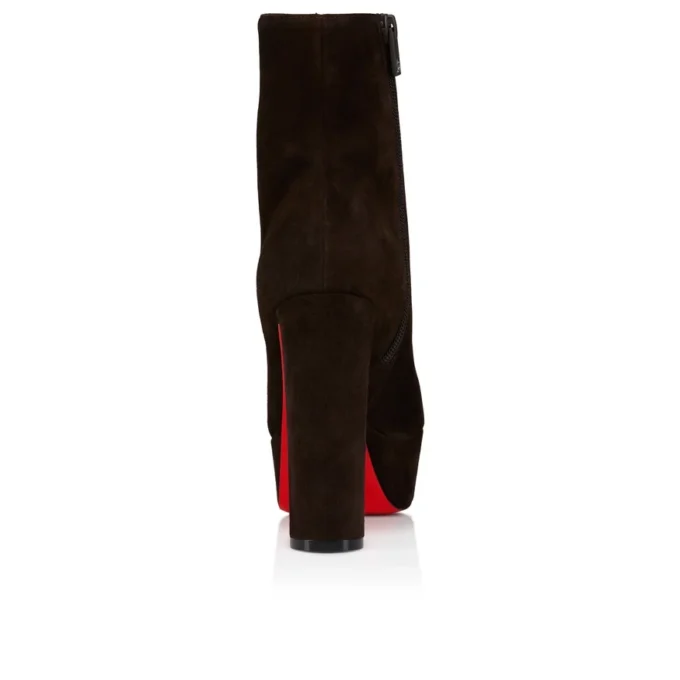 Loo Booty – 130 mm Düşük Botlar – Veau Velours – Cafa – Kadın Loo Booty – 130 mm Düşük Botlar – Veau Velours – Cafa – Kadın