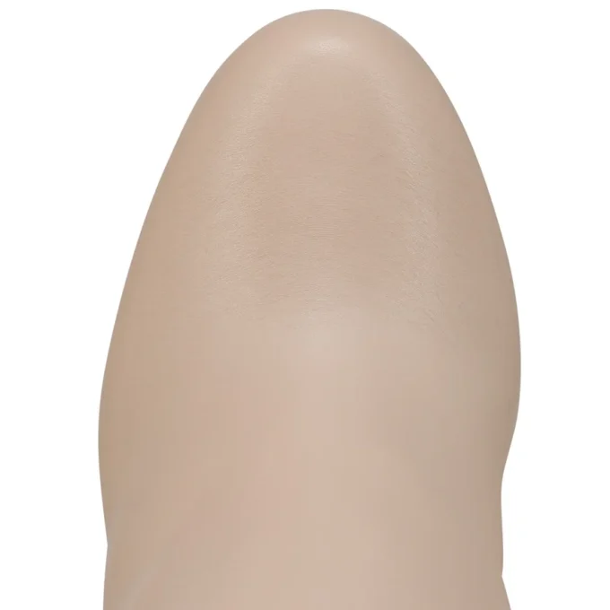Loo Uyluk Botu – 85 mm Uyluk Botları – Dana Derisi – İnci – Kadın