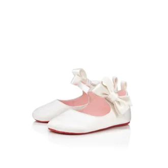 Lou Babe – Babetler – Krep Saten – Bianco – Bebek Lou Babe – Babetler – Krep Saten – Bianco – Bebek