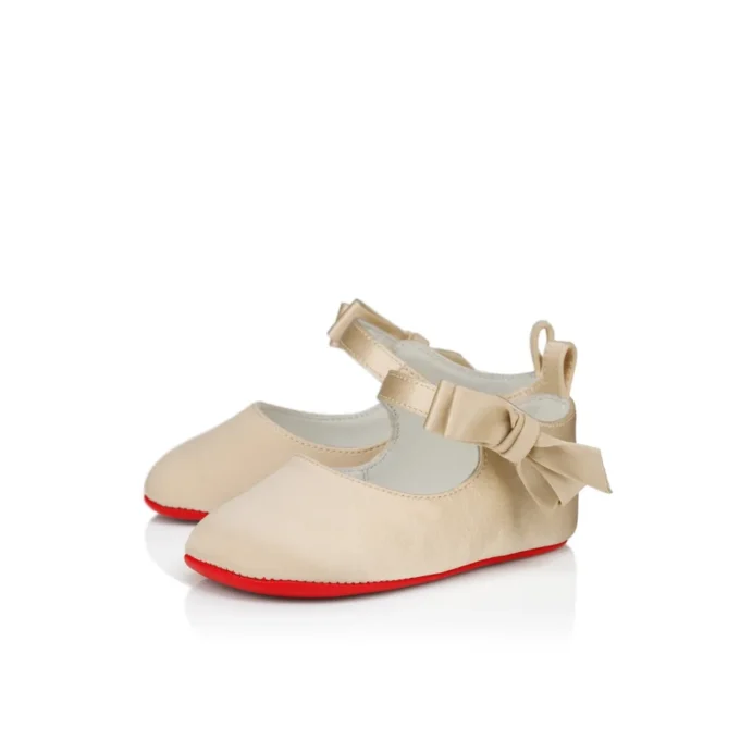Lou Babe – Babetler – Krep Saten – Pastel Bej – Bebek Lou Babe – Babetler – Krep Saten – Pastel Bej – Bebek