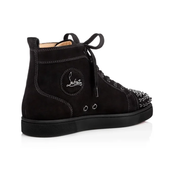 Lou Spikes – Yüksek Bilekli Spor Ayakkabılar – Süet ve Çivili – Siyah – Erkek
