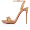 Loubi Queen – 120 mm Sandalet – Nappa Deri – Nude 1 – Kadın