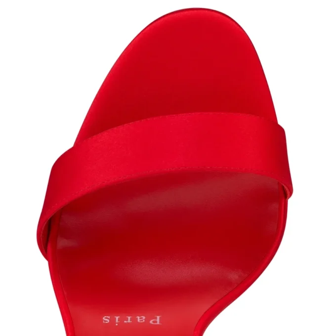 Loubi Queen Alta – 150 mm Bantlı Sandalet – Krep Saten – Loubi – Kadın Loubi Queen Alta – 150 mm Bantlı Sandalet – Krep Saten – Loubi – Kadın