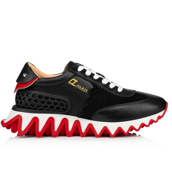 Loubishark – Spor Ayakkabılar – Dana Derisi ve Veau Velour – Siyah – Kadın Loubishark – Spor Ayakkabılar – Dana Derisi ve Veau Velour – Siyah – Kadın
